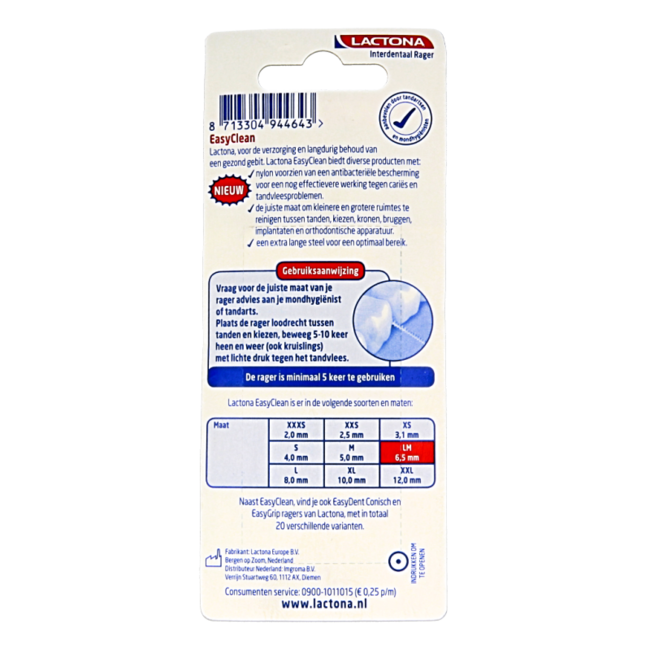 Easyclean L/M 6,5 mm 8 pièces