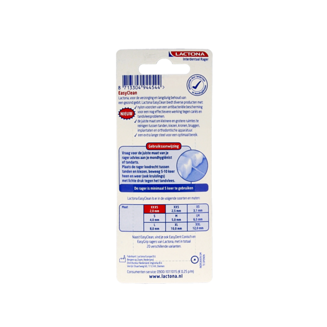 Lactona Easyclean XXXS 2 mm 8 sztuk