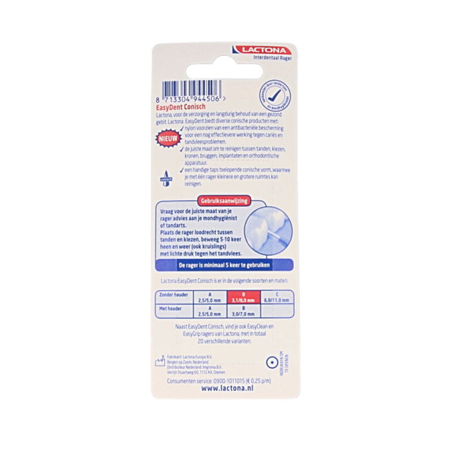 Easydent B 3.1-8mm zonder houdertje 8 Stuks