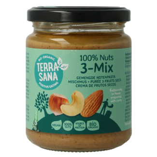 TerraSana Crema de 3 frutos secos sin cacahuete bio 250 g