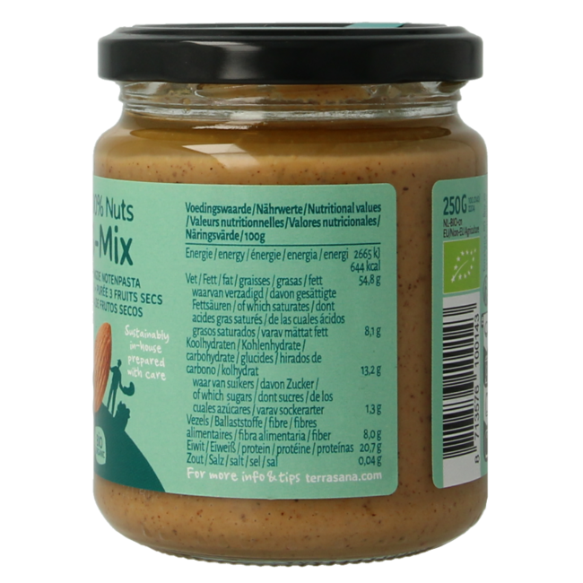 3 mix notenpasta zonder pinda bio 250 Gram