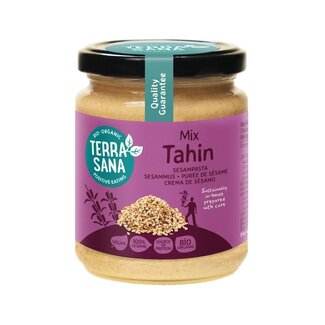 TerraSana TerraSana Tahin pasta de sésamo mezcla marrón/blanca bio 250 gramos