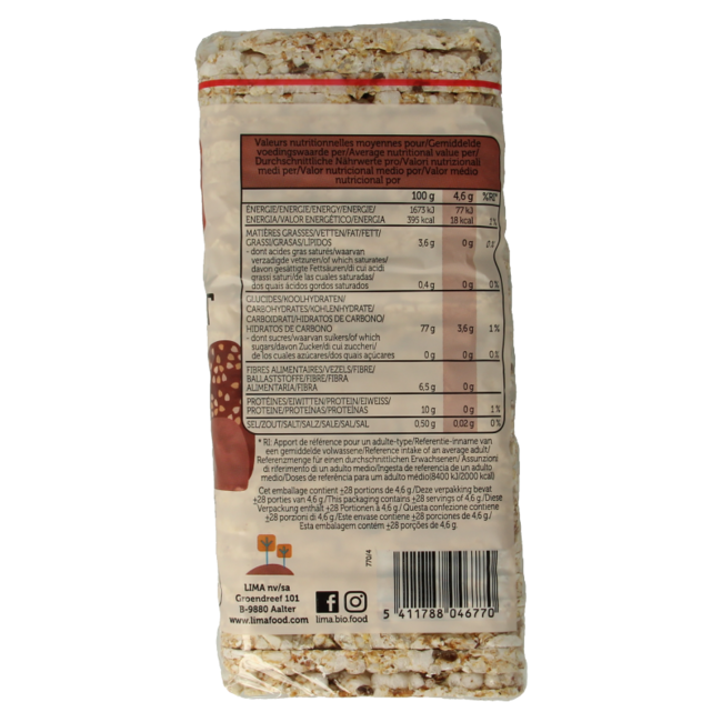 Organic buckwheat cakes with flaxseed 130g