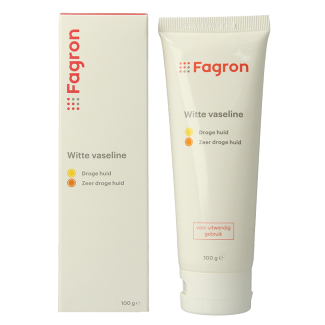 Fagron Vaseline album weiß Tube Schachtel und Beipackzettel 100 Gramm