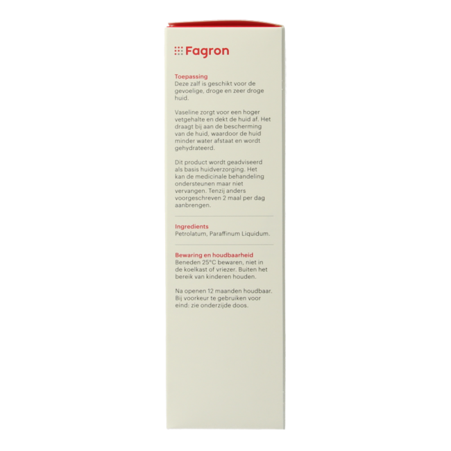 Fagron Vaseline album white tube box and leaflet 100 Gram