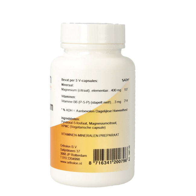 Ortholon Magnesium Citrate 60 Vegetarian Capsules