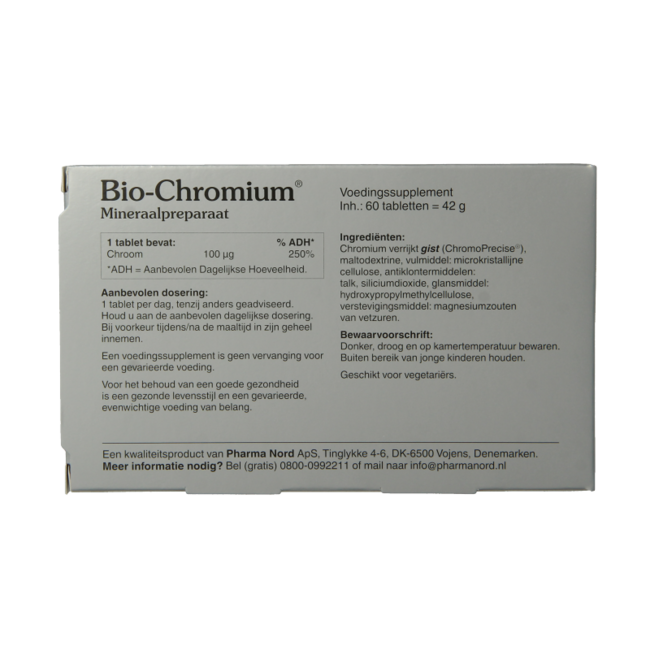 Bio Chromium Blutzucker 60 Tabletten