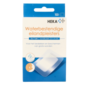 Heka Klein Inselpflaster 5 cm × 7 cm wasserfest 10 Stück