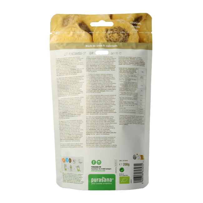 Purasana Organic Vegan Maca Powder 200g