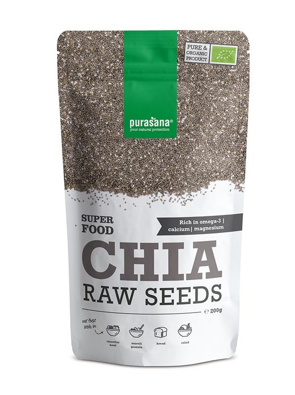 Purasana Semi di Chia Biologici Vegani - Omega-3 e Fibre