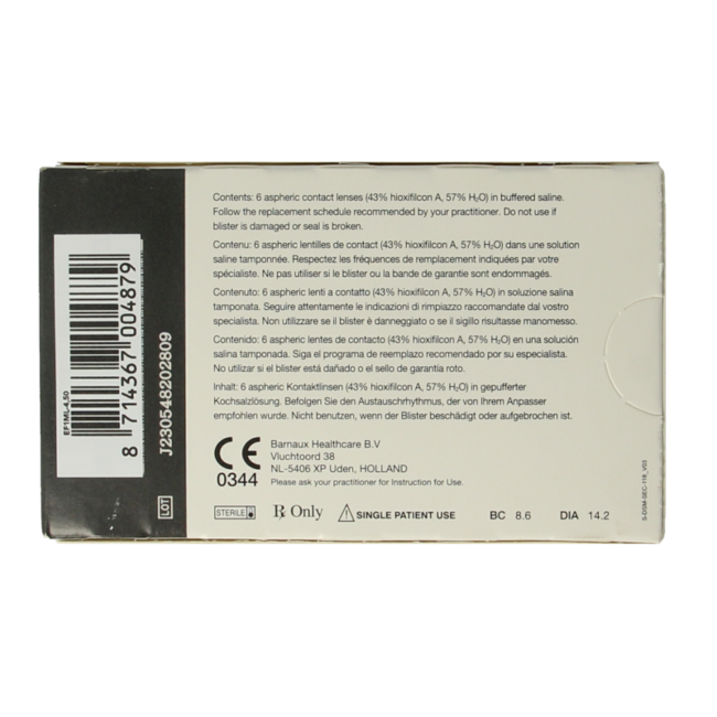 Eyefresh Monthly Lenses -4.50 6 Pieces