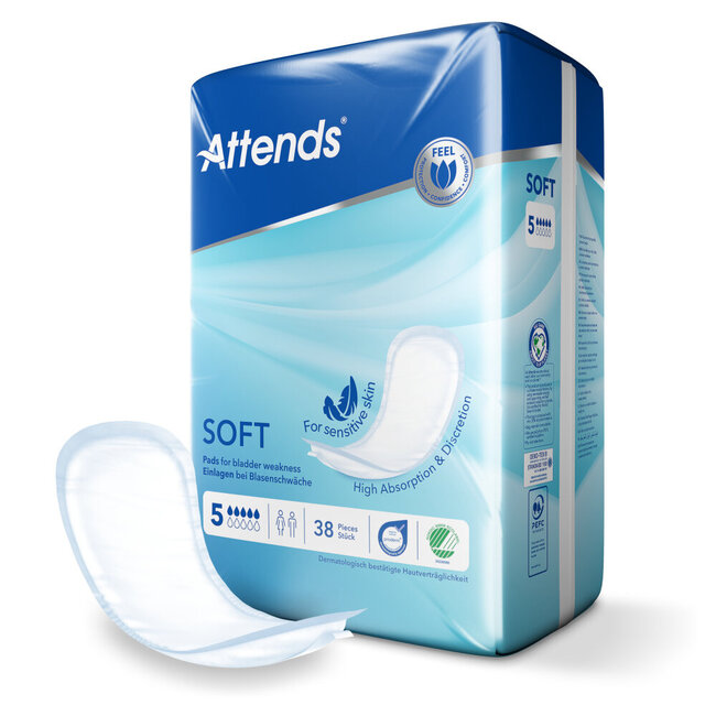 Attends Soft 5 Pad 38 Pieces