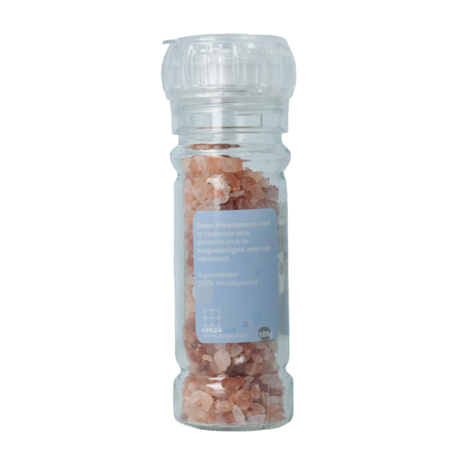 Esspo Wereldzout Sal del Himalaya rosa molinillo rellenable 105 gramos