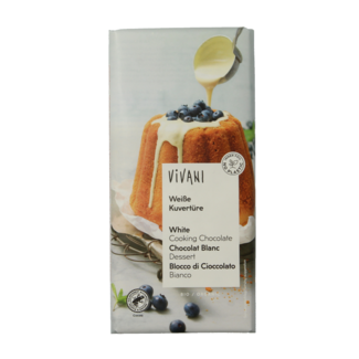 Vivani Vivani cobertura de chocolate blanco para fundir bio 200 gramos