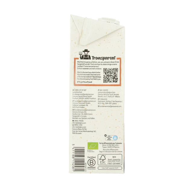 Bio-Mandeldrink ungesüßt 1 Liter