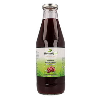 Bountiful Organic Sweetened Cranberry Juice 750ml