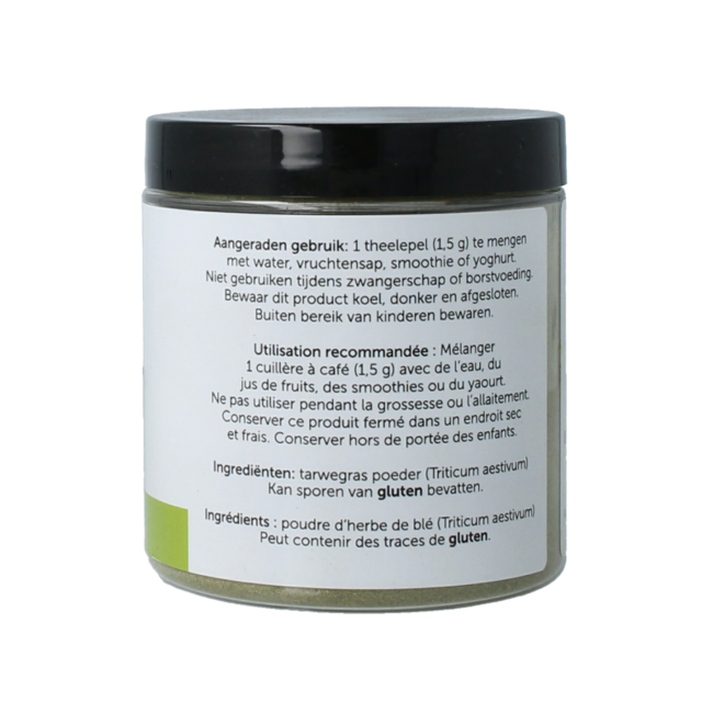 Jacob Hooy Poudre pure d'herbe de blé 80 g