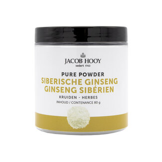 Jacob Hooy Pure Powder Ginseng siberiano 80 gramos