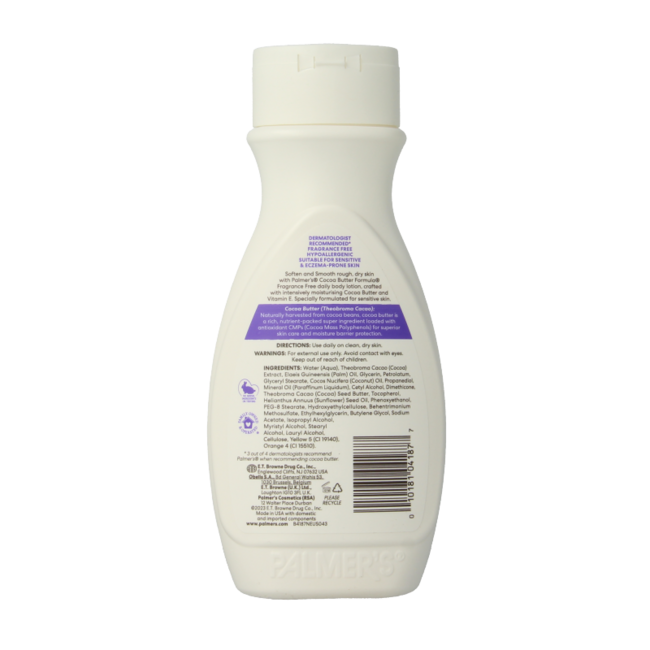 Palmers Cocoa butter formula lotion fragrance-free 250 Millilitres