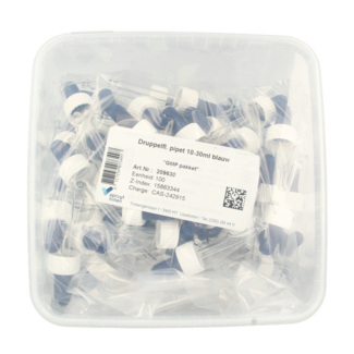 Spruyt Hillen Spruyt Hillen Dropper bottle pipette 10 - 30ml blue 100 pieces