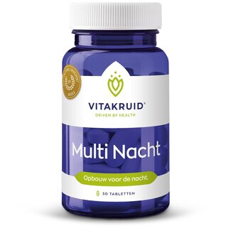 Vitakruid Multi Nacht 100 % Vegan 30 comprimés