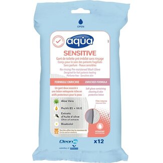 Aqua Rękawice myjące Aqua Sensitive, 12 sztuk