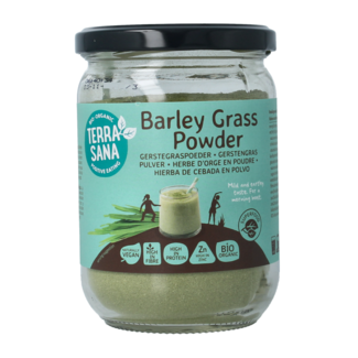 TerraSana TerraSana Barley grass powder in glass organic 130 Gram