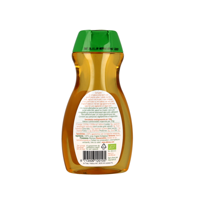 Traay Sirope de agave claro y suave bio 350 gramos
