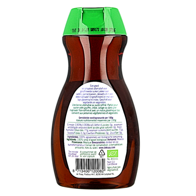 Sirope de agave oscuro y rico bio 350 gramos