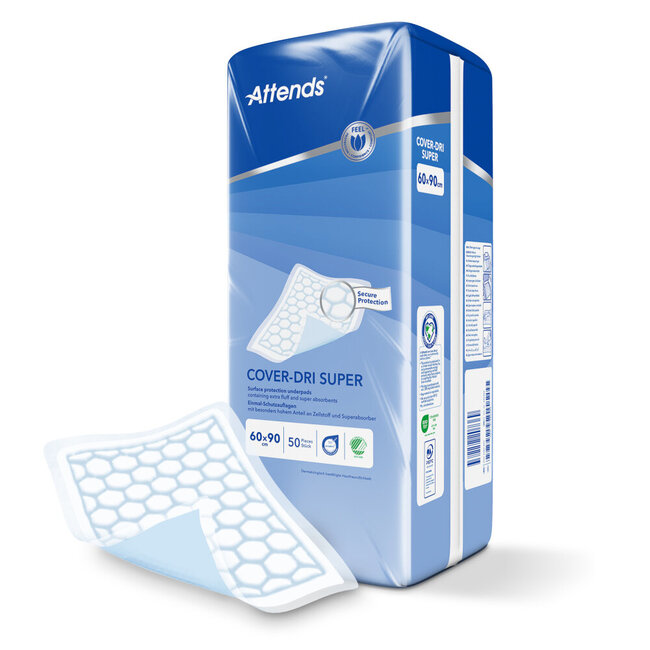 Tappetini Assorbenti Attends Cover-Dri Super 60 x 90 cm (50 Pezzi)