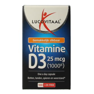 Lucovitaal Vitamina D3 25mcg 120 Cápsulas