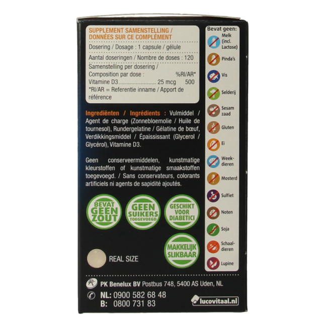 Vitamine D3 25 mcg 120 capsules