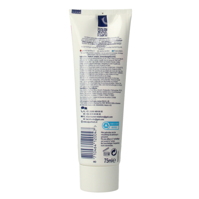 Aquafresh Toothpaste intense white 75 Millilitres