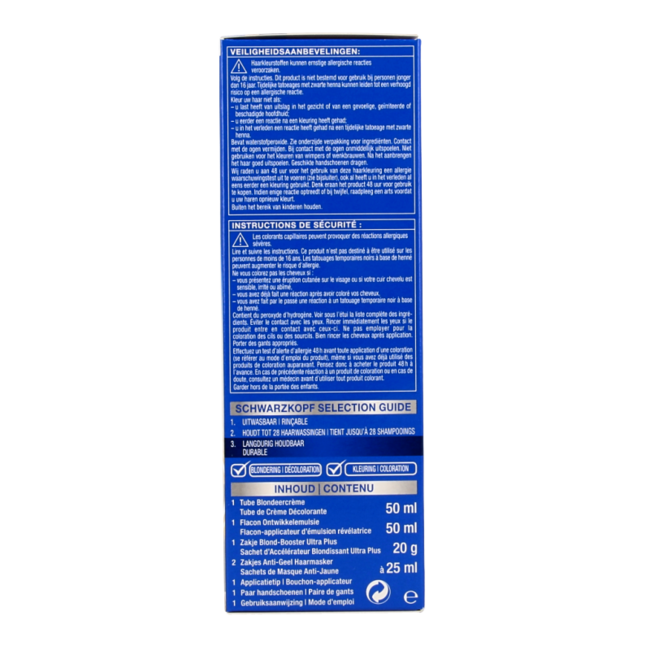 Farba do włosów Schwarzkopf Blonde platynowy blond L101 1 Zestaw