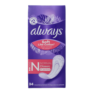 Always Always Dailies Salvaslips Normal 34 unidades