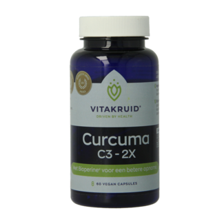 Vitakruid Curcuma C3-2X (95 % curcuminoïdes) avec Bioperine 60 gélules végétales