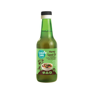 TerraSana Raw hemp oil cold-pressed in glass organic 250 Millilitres