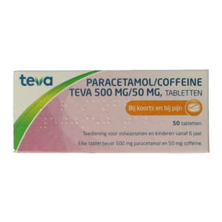 Teva Paracetamol cafeína 500/50 50 comprimidos