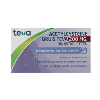 Teva Teva Acetylcysteine 200mg 30 Bruistabletten