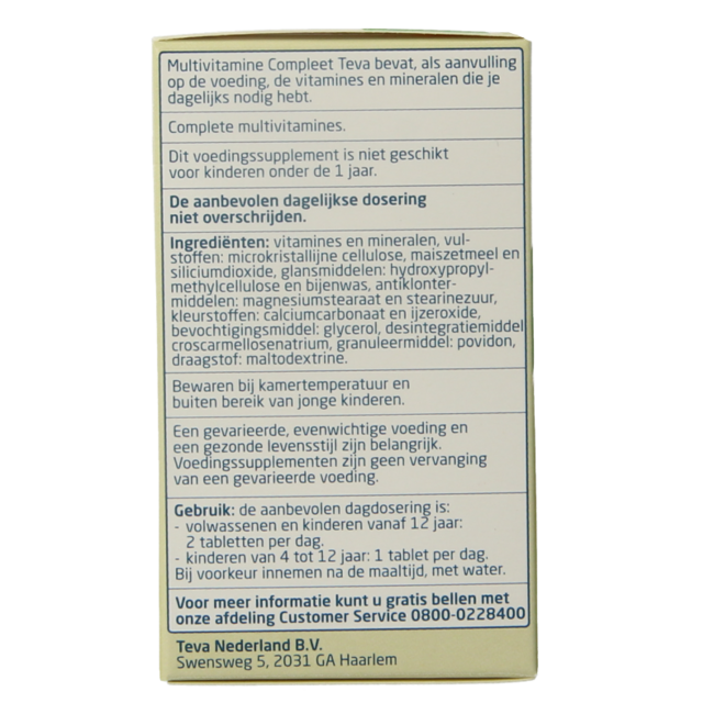 Multivitamine compleet 100 Tabletten