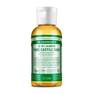 Dr Bronners Dr Bronner's Liquid soap almond 60 Millilitres