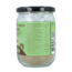 Organic raw hemp protein powder in glass 200g