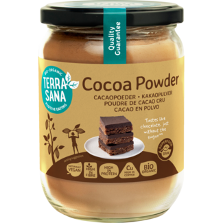 TerraSana TerraSana Cacao Crudo in Polvere Antiossidante Biologico in Vaso di Vetro 160 Grammi