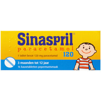 Sinaspril Paracétamol 120 mg 16 comprimés