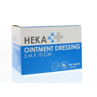 Heka Ointment dressing/Engels pluksel 5m x 10cm 1 Stuks