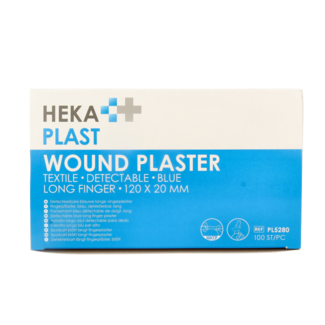 Hekaplast Hekaplast Tiritas para dedos detectables 120 x 20 HACCP elásticas 100 unidades