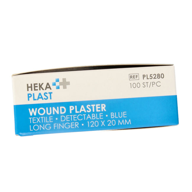 Hekaplast Finger plaster detectable 120 x 20 haccp elastic 100 Pieces