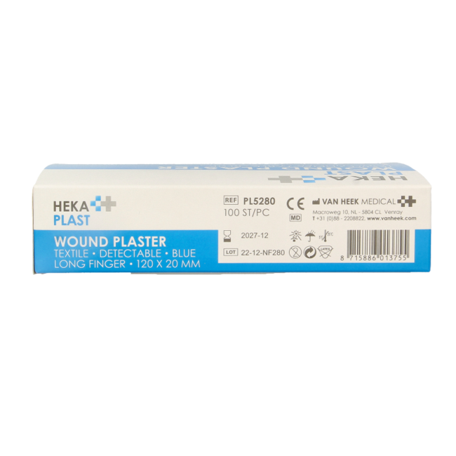 Hekaplast Finger plaster detectable 120 x 20 haccp elastic 100 Pieces