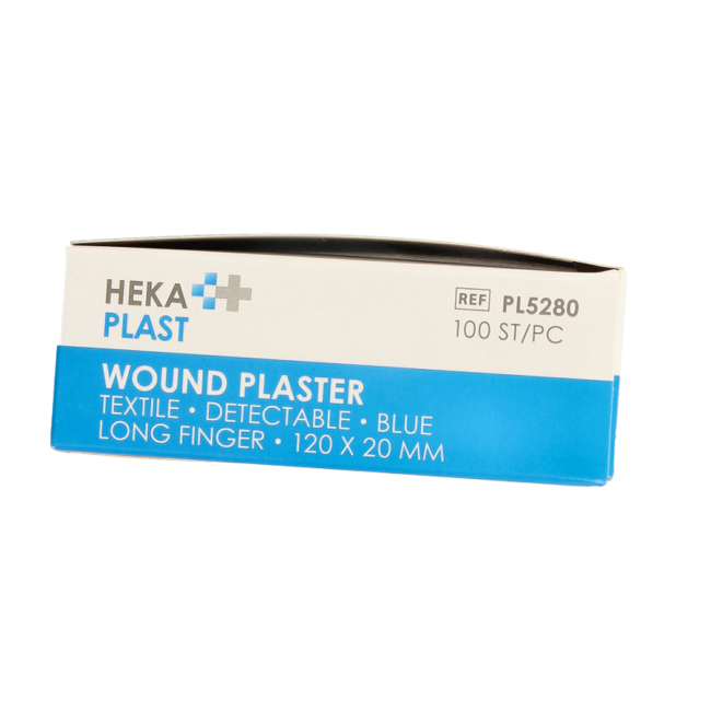 Hekaplast Finger plaster detectable 120 x 20 haccp elastic 100 Pieces