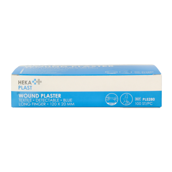 Hekaplast Finger plaster detectable 120 x 20 haccp elastic 100 Pieces